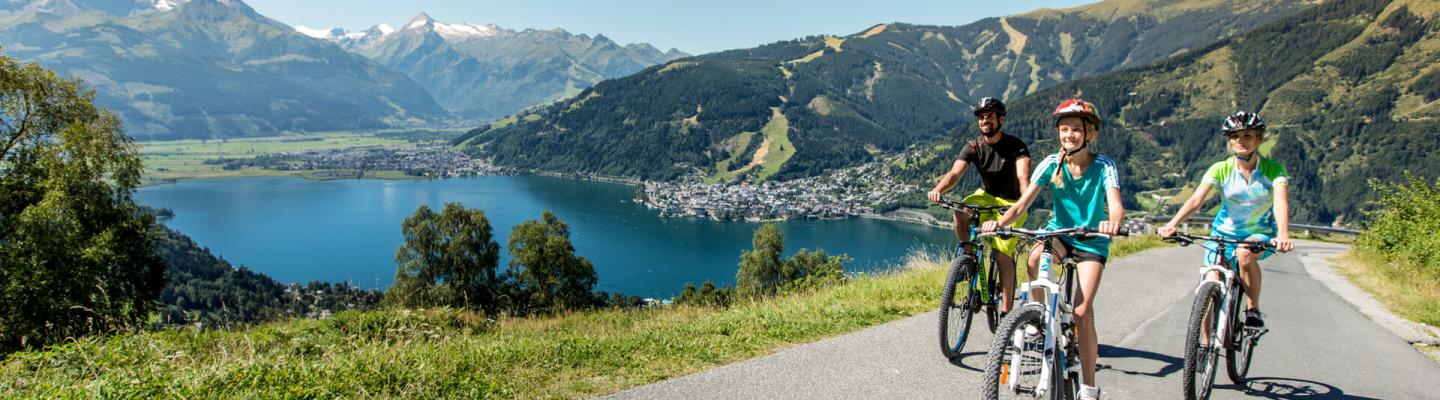 Radfahrer bei Zell am See